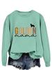 GOLDEN Mama European & American Women's Long-Sleeve T-shirt Pullover Sweatshirt for Spring & Autumn