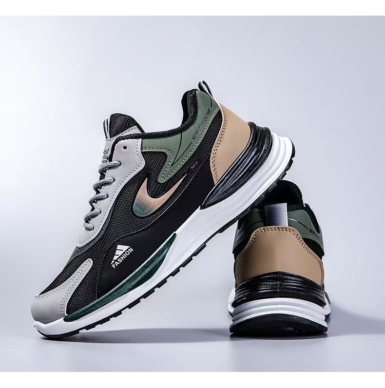 Spring New Mesh Breathable Running Shoes Student Outdoor Platform Comfortable Men's Shoes Sports Shoes