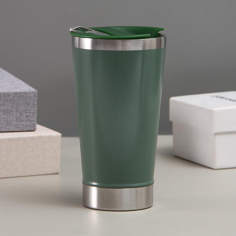 Beer Glasses with Bottle Opener Stainless Steel Double Vacuum Insulation To Protect The Cold Ice Bar Car