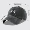 Line Bow Baseball Cap Trendy Fashion Retro Soft Top Hat Adjustable Sun Hat