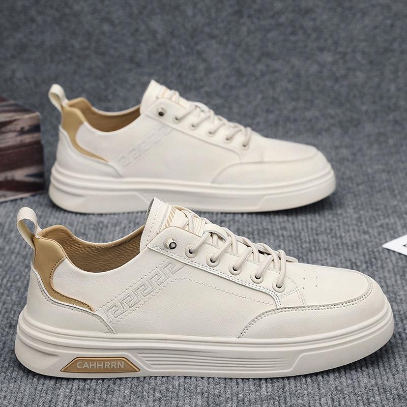 

Board shoes men s 2025 spring men s shoes leather surface casual shoes student teenager flat bottom low top trendy shoes men 44