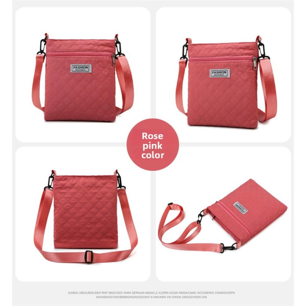 Borsa a tracolla semplice a griglia di diamanti a tinta unita per donna, borsa a spalla casual, borsa a tracolla piccola quadrata leggera e versatile