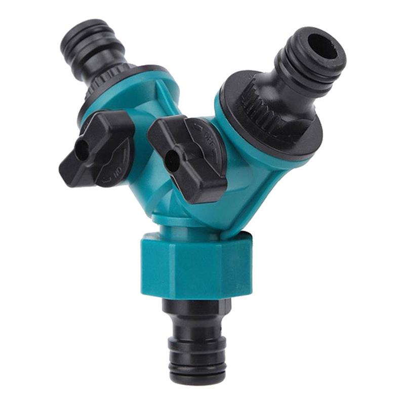 1/2 3/4 Thread 2-way Tap Hose Water Splitter Garden Tap Y Splitter Watering Fittings Adjustable Joints