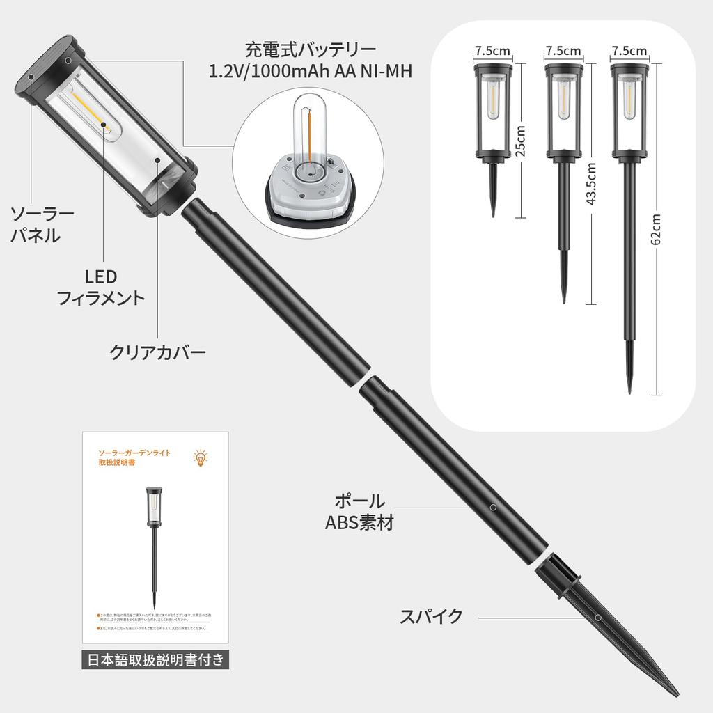 Solar-Powered Outdoor Garden Lights, IP65 Waterproof, Warm White, Stylish, Set of 4, Solar LED Lights, Bright Lighting, Auto OnOff, Recessed, for