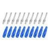 10Pcs 4mm 7Pin Banana Plug Copper 1000V 32A Stackable Male Plugs with Soft Sleeve Screw TightBlue