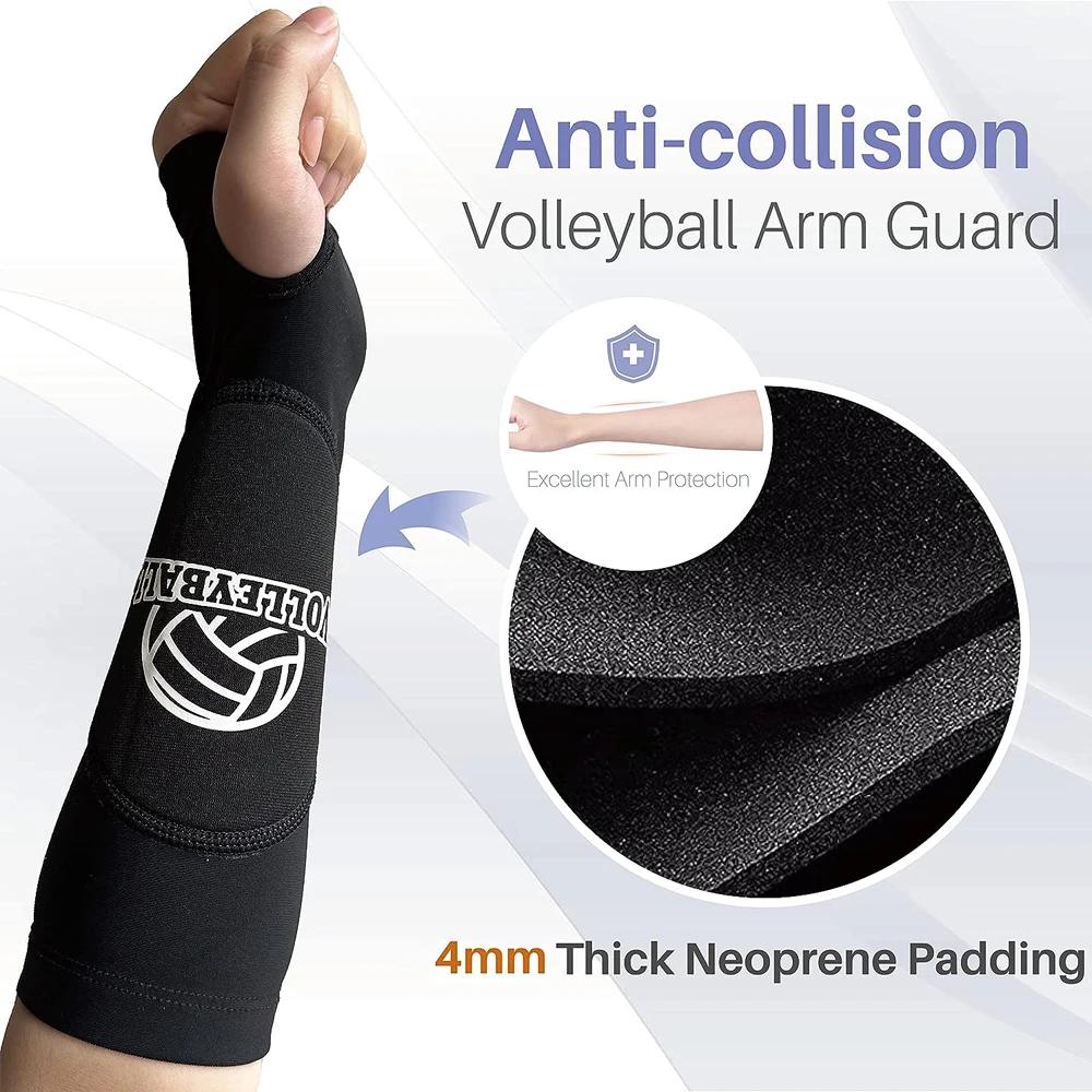 1 Pair Volleyball Arm Sleeve Gloves Forearm Compression Support Brace Protector Sport Guard Training Basketball