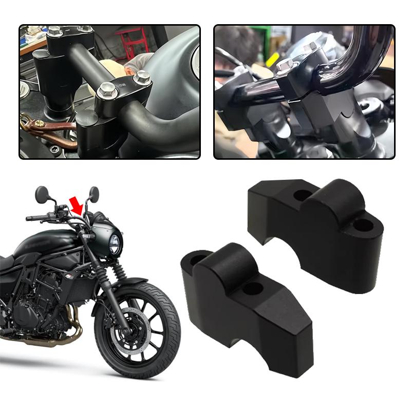 2024 Motorcycle Riser Handlebar Handlebar Mount Risers Clamp Fit For Kawasaki Eliminator500 Eliminator400 Eliminator 400 500