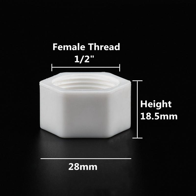 

2-20PCS 1/2 3/4 1 PVC Female Thread End Plug Fish Tank End Caps Garden Irrigation Aquarium Adapter Water Tank Blocking Caps 2 PCS