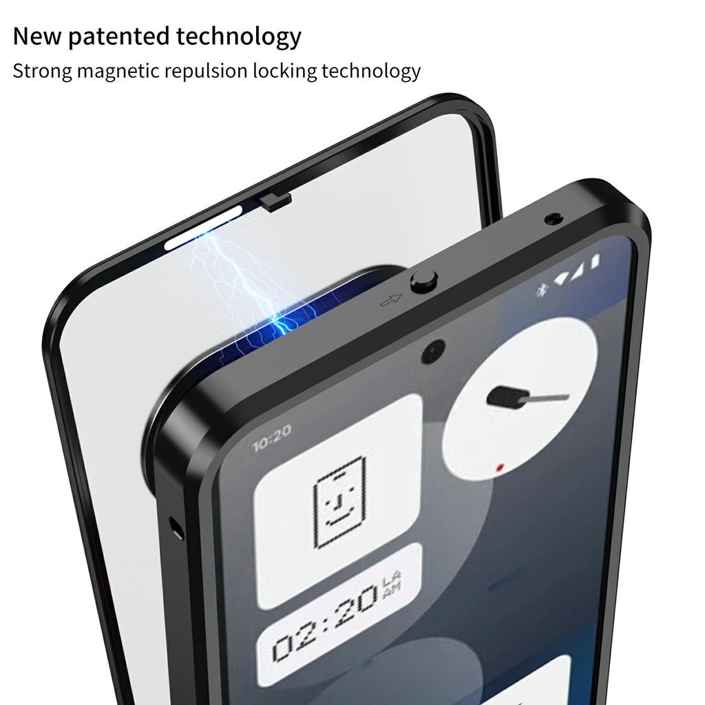 For Nothing Phone (3a) Pro Matte Case Aluminium Alloy+PC Phone Cover Pop-Up Snap Lock