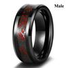 Charm Partnerringe Romantische Damen Rote Strassringe Set Trendige Herren Edelstahl Keltischer Drachenringe Ehering Schmuck