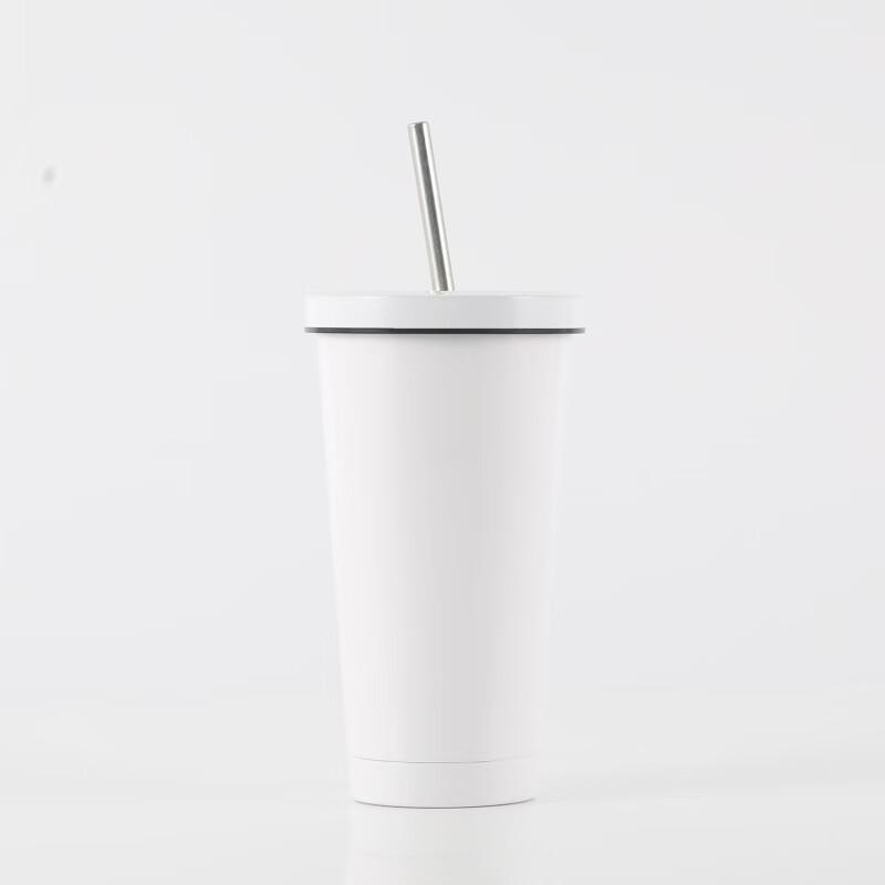 ZISIZ 304 Stainless Steel Straw Coffee Tumbler