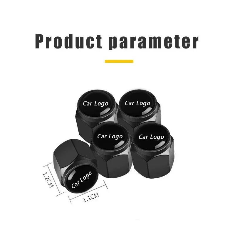 New 2026 Car Sticker For Ford 5pcs Tire Valve Caps Tyre Rim Stem Cover Airdust Waterproof For Ford Focus Fiesta EcoSport ESCORT