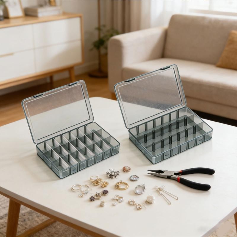 Heavy Duty Plastic Storage Box Container Case With Removable Dividers For Small Tool Bolts Screws And Parts Organization