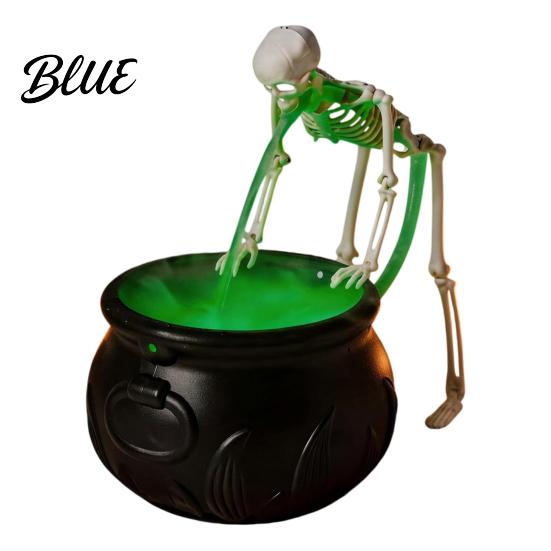Realistyczny Efekt Dymu Gotowania Rekwizyt Halloweenowy Kociołek Wiedźmy Maszyna do Mgły Ultradźwiękowy Generator Mgły ze Świecącą diodą LED Dekoracja Sceny Czarownictwa Wewnętrzna