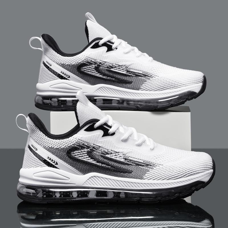 Sneakers men's large size summer 2025 new air cushion shock absorption running thick sole 45 sports raw breathable 46 trendy shoes 47