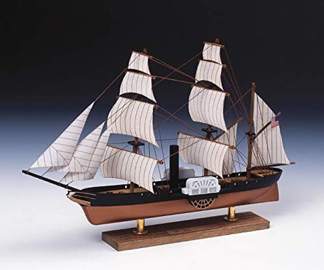 Woody Joe Sailboat Mini Sailboat 3 Black Ship Wooden Model