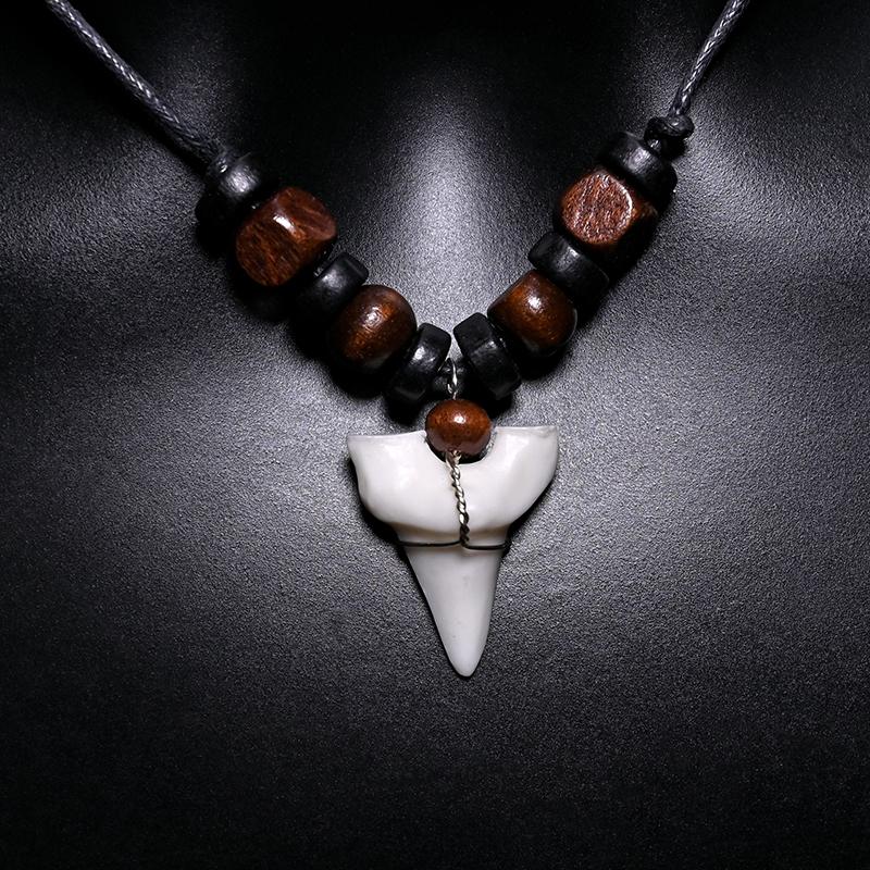 

Ювелирные изделия Hawaii Surfer, ручная работа, имитация акульих зубов, колье из кости в стиле новозеландского племени маори, женское и мужское ожерелье