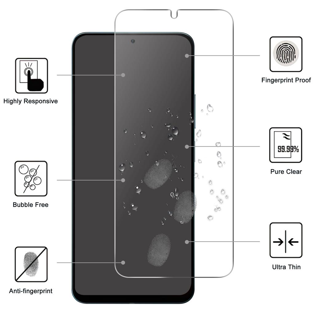 For Xiaomi Poco M7 5G Screen Protector HD Tempered Glass Film 2.5D