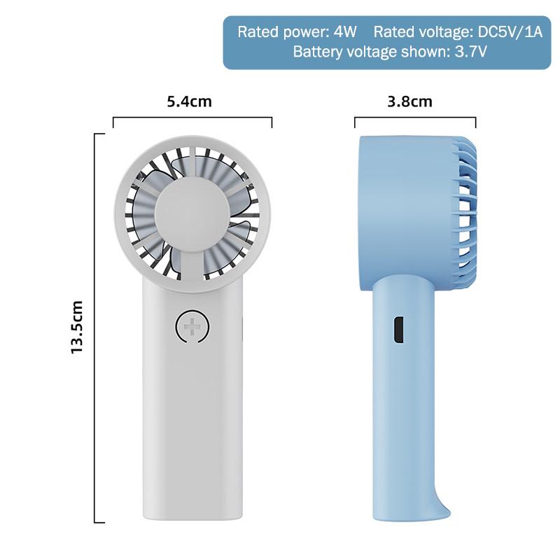 Small Portable Fan Handheld Lightweight Pocket Size Mini Fan USB Rechargeable for Home Work and Travel