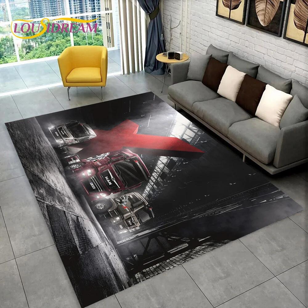 Latest MAN Truck Lorry 3D Printing Rug Carpet for Living Room Bedroom Home Decor,Floor Mat Non-slip Decoration for Sofa Doormat