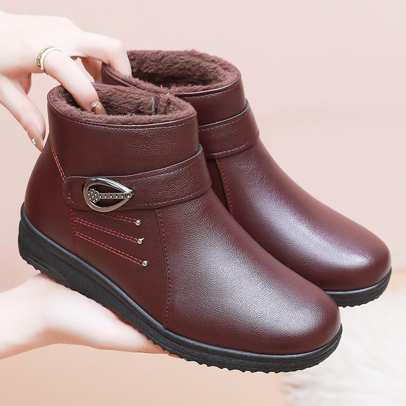 Women S Winter Warm Non Slip Soft Sole Cotton Ankle Boots For Mom