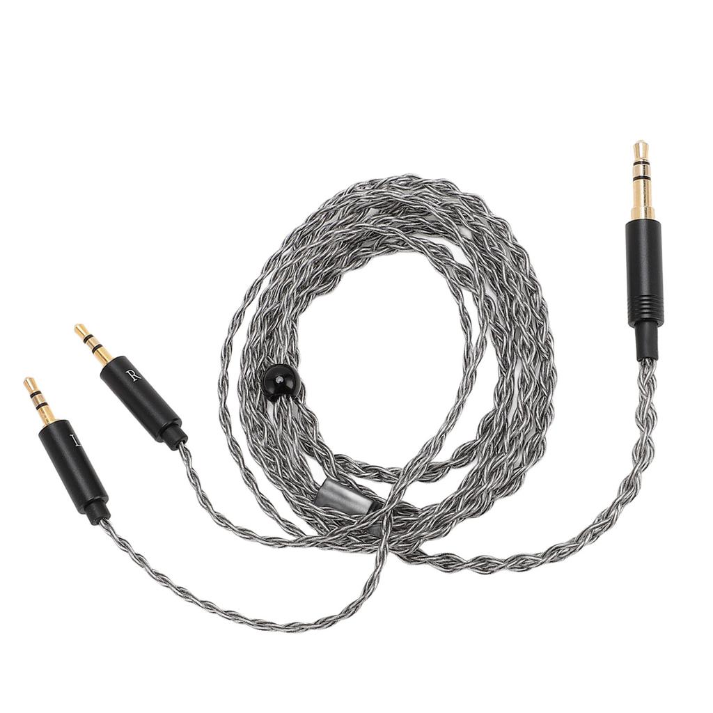 Headphone Upgrade Cable 3.5mm to Dual 2.5mm Silver Plated Copper Core Replacement Headset Wire for HE400S HE 400I HE560