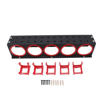 Spray Bottle Storage Rack Wall Mounted Garage Bottle Organizer with 5 Plastic Hanging Hooks