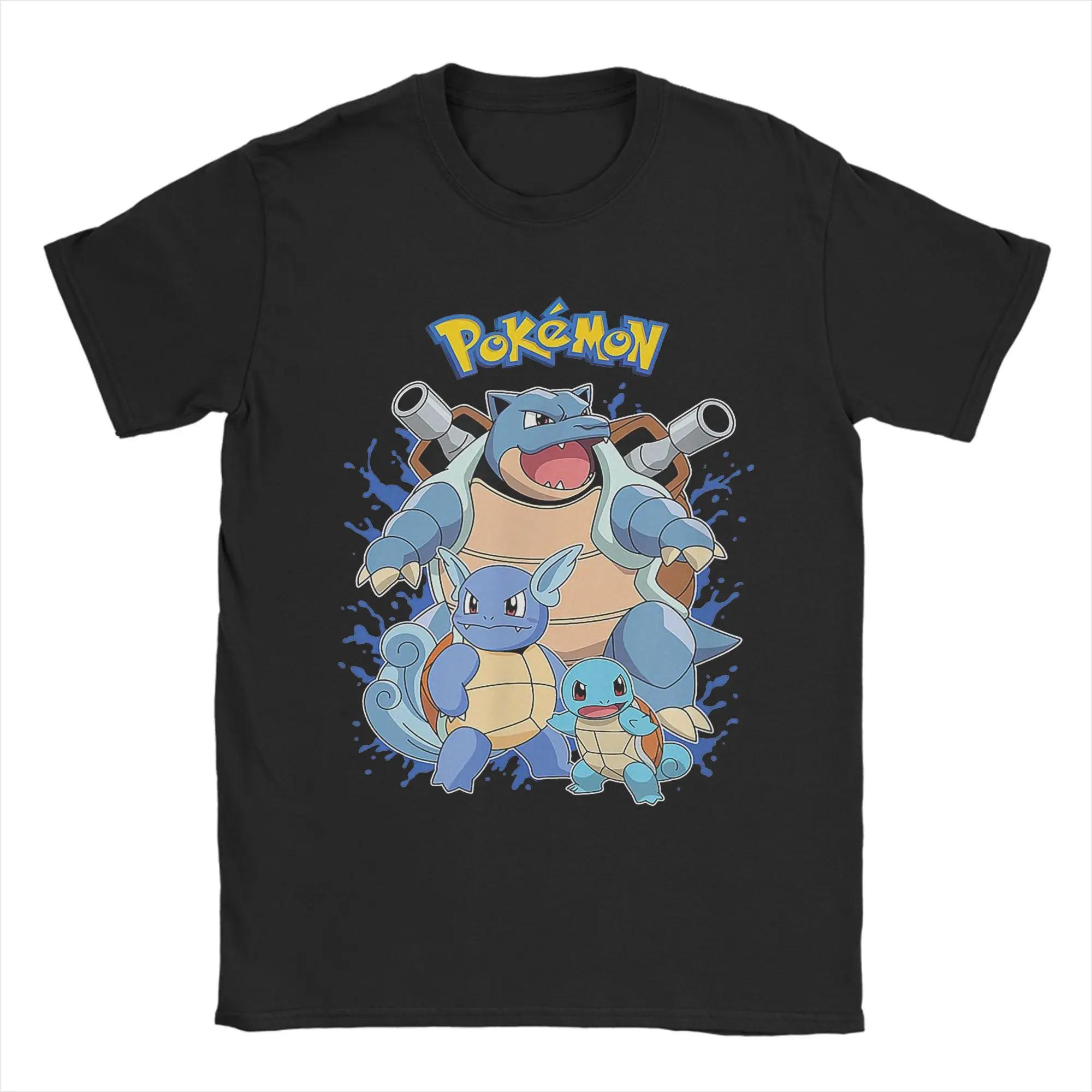 Mens New Summer New Original Pokémon Printed TShirt Mens and Womens American Large Size Trend Loose Casual Short Sleeve Top S