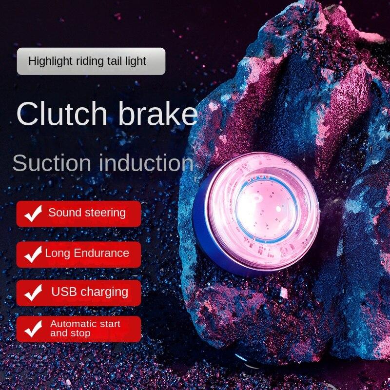 

YUUISDDirect Продажа велосипеда Рулевое управление Задний фонарь Интеллектуальный индукционный стоп-сигнал Велосипедный светильник Ночная езда Красочный