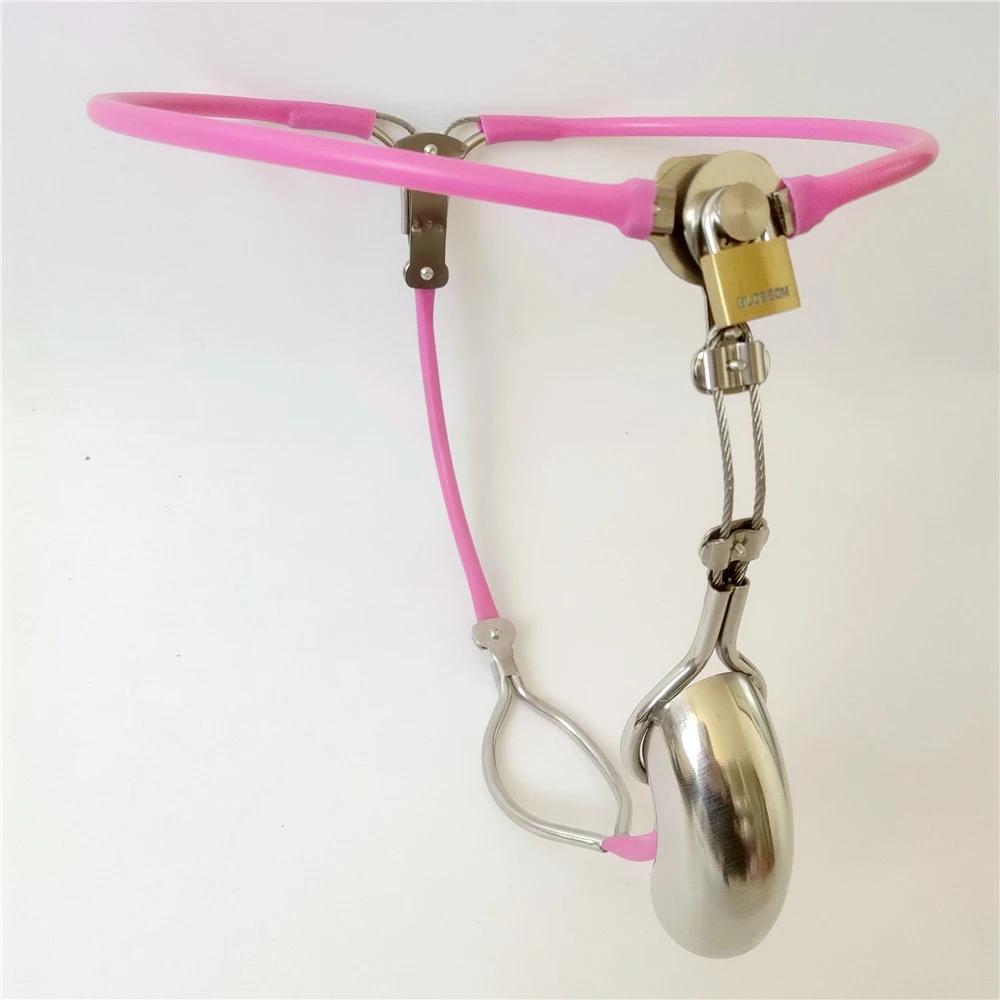 Adjustable Invisible Male Stainless Steel Chastity Belt with Enclosed Cage Plug Full Cover Restraint with Hole Sex Toys for Men
