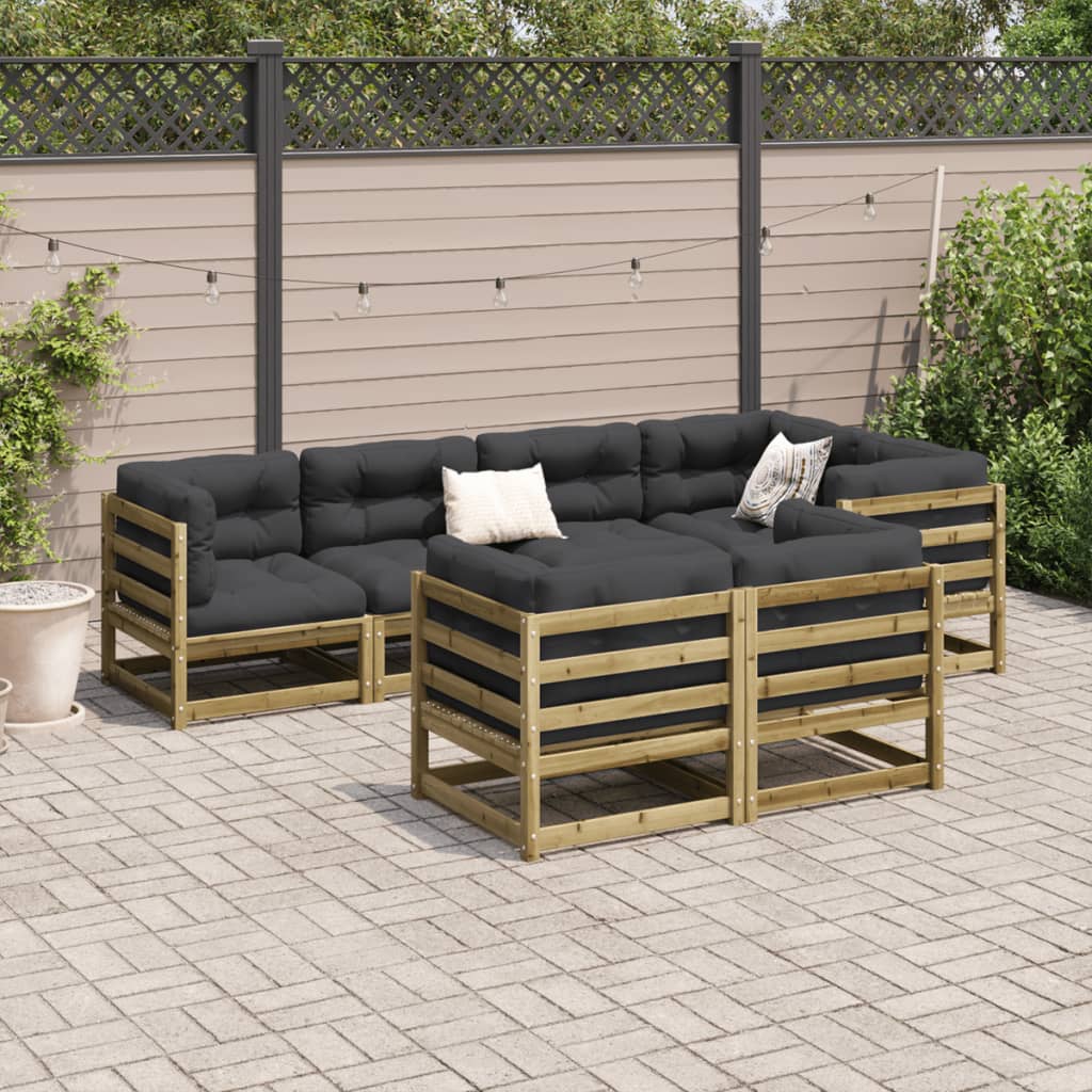 7 Piece Garden Sofa Set Pressure Treated Pine Wood