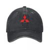 Cappellino da Baseball Classico con Logo M-Mitsubishi Motors Uomo Donna Cappellino Lavato Usurato per Auto Attività all'Aperto Cappelli Cappello