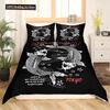 Pike Fish Bedding Striped Bass Big Pattern Hunting And Fishing Themed Duvet Cover For Kids Boys BedRoom Decorations For Teens