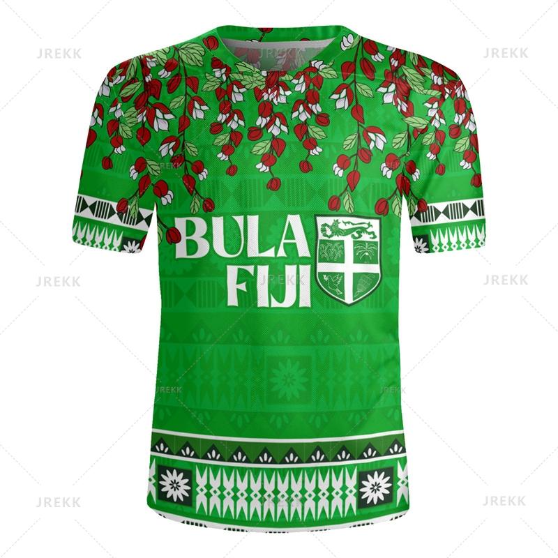 3D Printing The Republic-of Fiji Flag V Neck T Shirt Fiji Rugby-Jersey Emblem Graphic V neck T Shirts For Men Fashion Tee Shirts