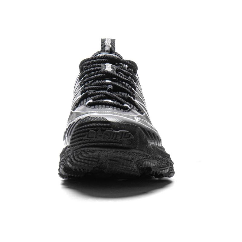 Li Ning CF Su Yi Jie 2 Outdoor Sports Comfortable Shock Absorption Rebound Low Top Hiking Shoes Unisex Hiking Shoes Black Silver AHTV039-2
