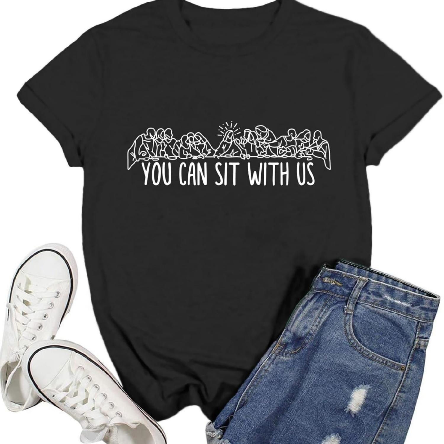 Christian Shirt for Women Bible Verse T-Shirts Faith Blessed Inspirational Shirts S