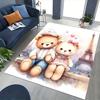1pc Teddy Bear Love Office Chair Mat - Anime Cartoon Design, Non-Slip Carpet for Home Decor, Suitable for All Seasons, Perfect Gift for Holidays.C009