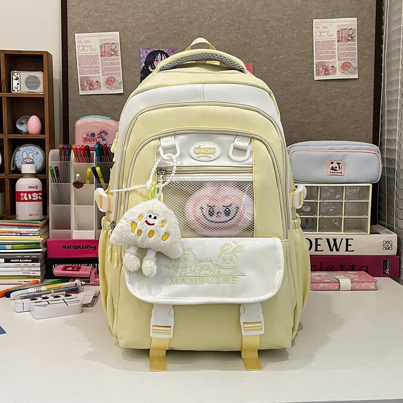 High value Shoulder Bag Cute and Sweet Large Capacity Leisure Travel Backpack Simple and Versatile Junior High School Student Bag