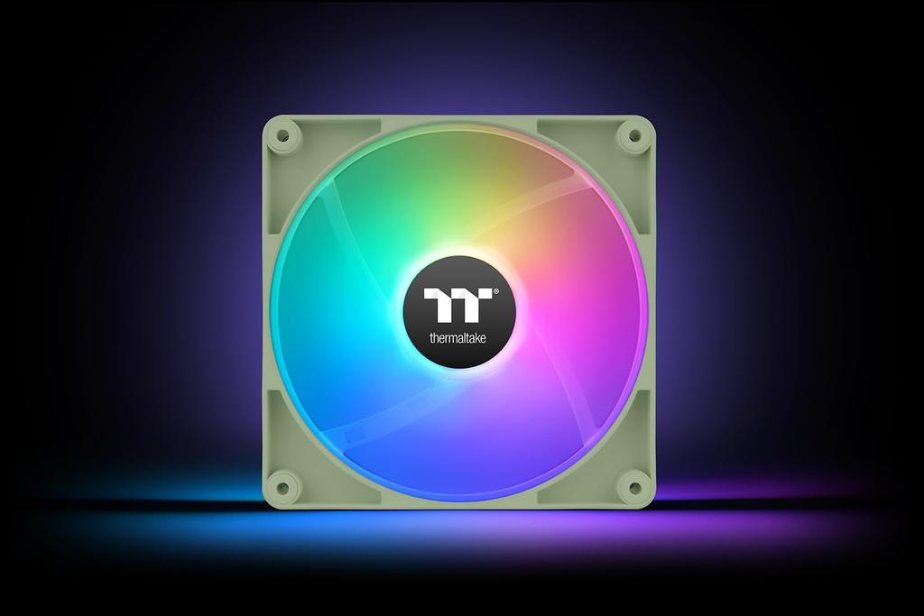 Thermaltake CT120 Reverse ARGB Sync 120mm PC Case Set of Matcha FN2561 Fans, 2, Green, CL-F200-PL12MG-A,