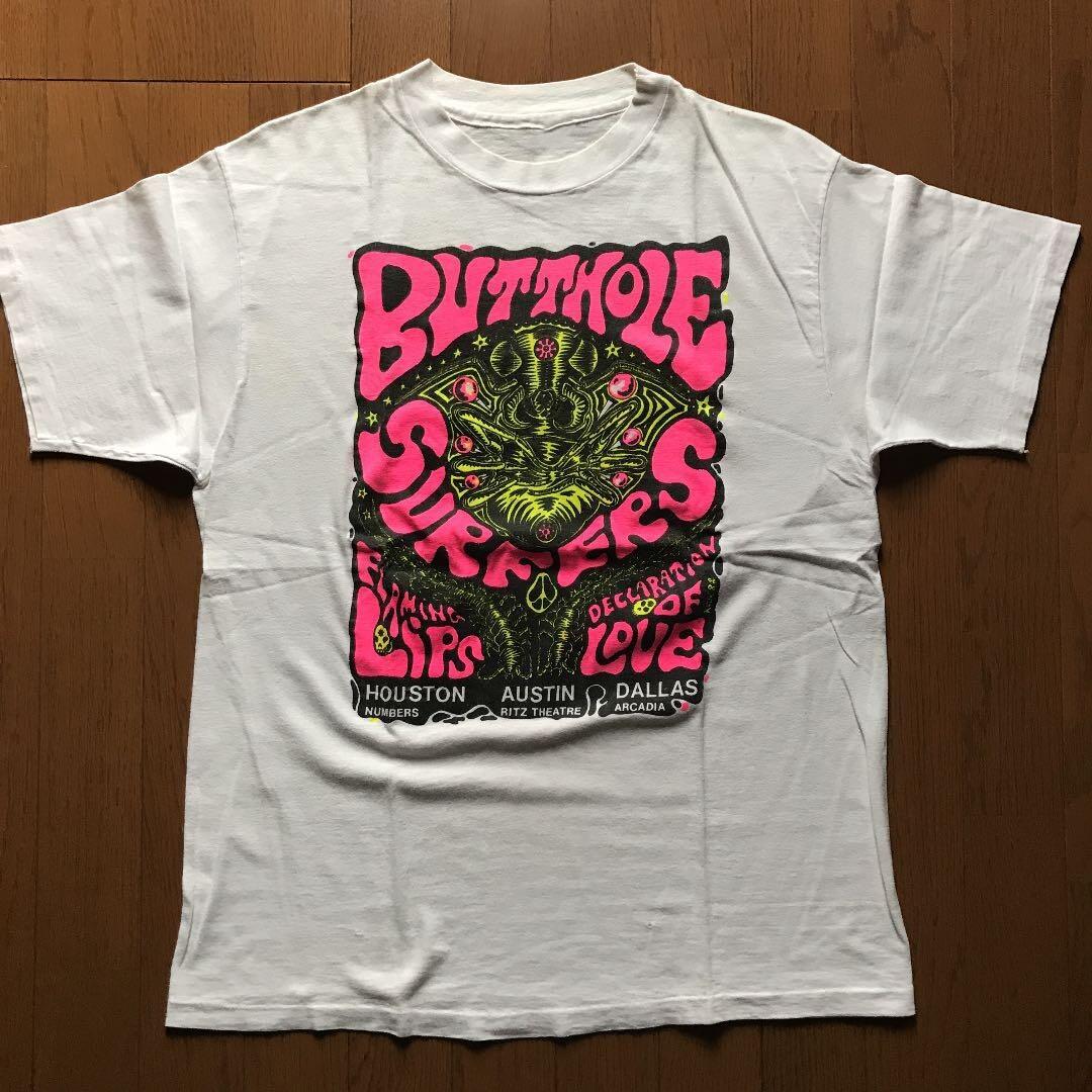 Vtg Butthole Surfers Band Short Sleeve Heavy Cotton White All Size Shirt AG23 S