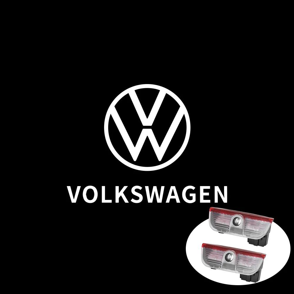 New 2026 2/4PC Car Door Logo Welcome Light LED Laser Projector For Volkswagen VW Golf Variant B8 New Passat Touareg Phideon Tiguan CC Eos