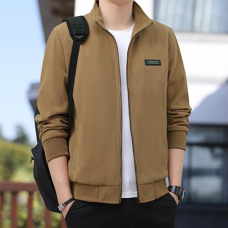 Autumn New Simple and Versatile Spring Long-sleeved Stand-up Neck Jacket Trendy Brand Men's Youth Leisure