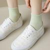 Women's Spring and Summer Thin Solid-color Cotton Socks, Women's Summer Mesh Sweat-absorbing Sports Boat Socks
