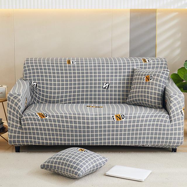 Stretch Slipcovers Latest All -Wraped Couch Cover 1 2 3 4 Seat Furniture Protector Sectional Chaise Longue Armchair Case