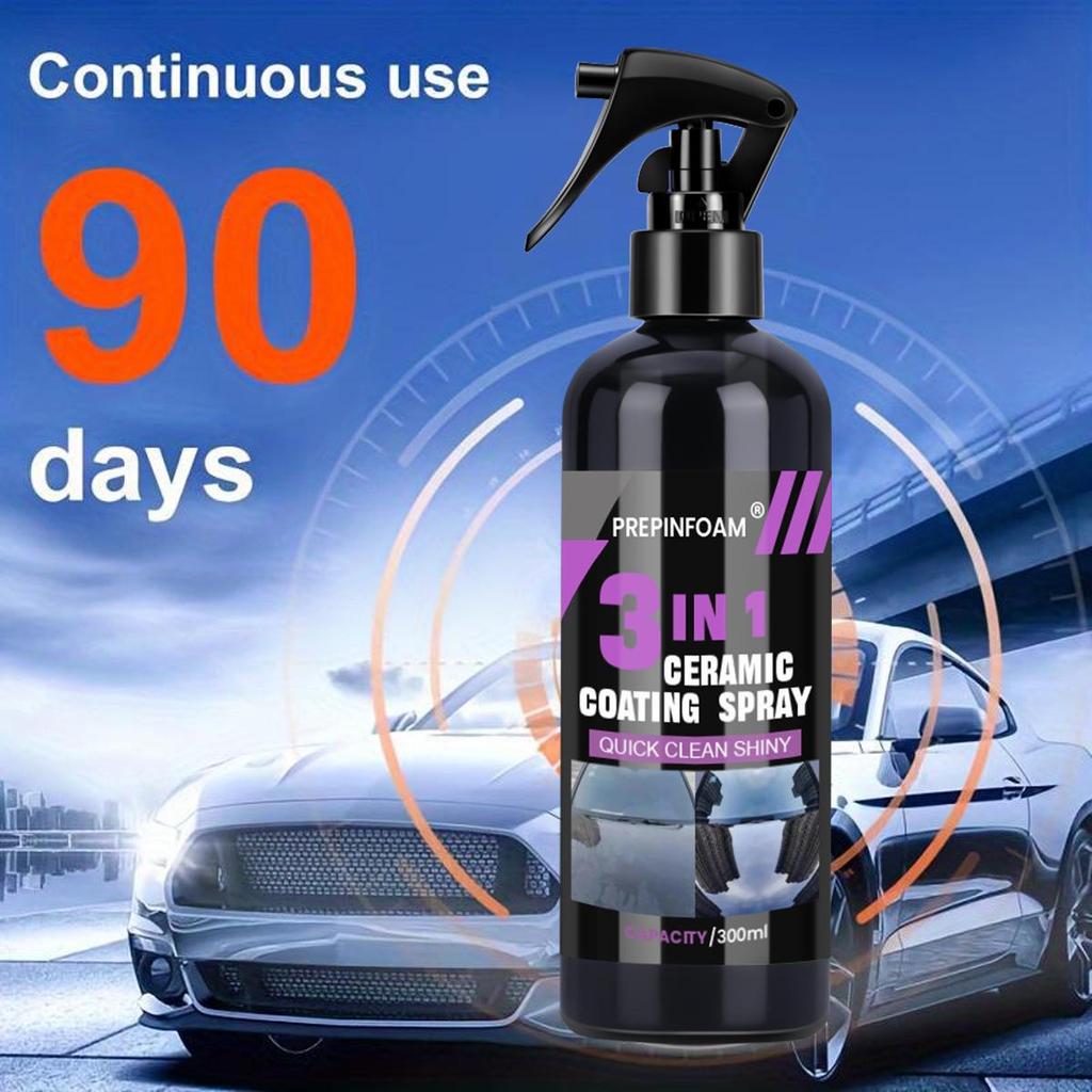 PREPINFOAM Three-in-One Car Nano Ceramic Spray Wax & Crystal Coating Agent