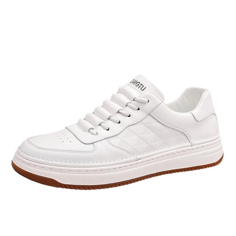 Casual Boys Leather Men's Trendy Shoes Versatile Air Force One Men's Shoes Board Shoes Textured Shoes