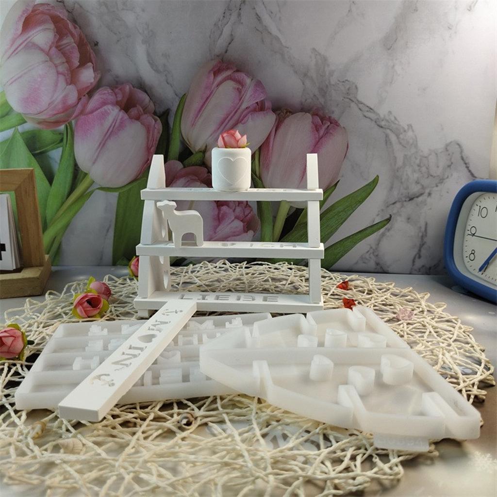 Storage Rack Silicone Moulds Epoxy Resin Moulds Crafting Molds Multi Layer Shelf Molds Silicone Texture for Crafting