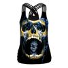 Halloween new, hot-selling skull print casual slim-fit sling vest