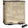 40L Dual Compartment Stainless Steel Bin, with Deodoriser Holders - Gold Tone