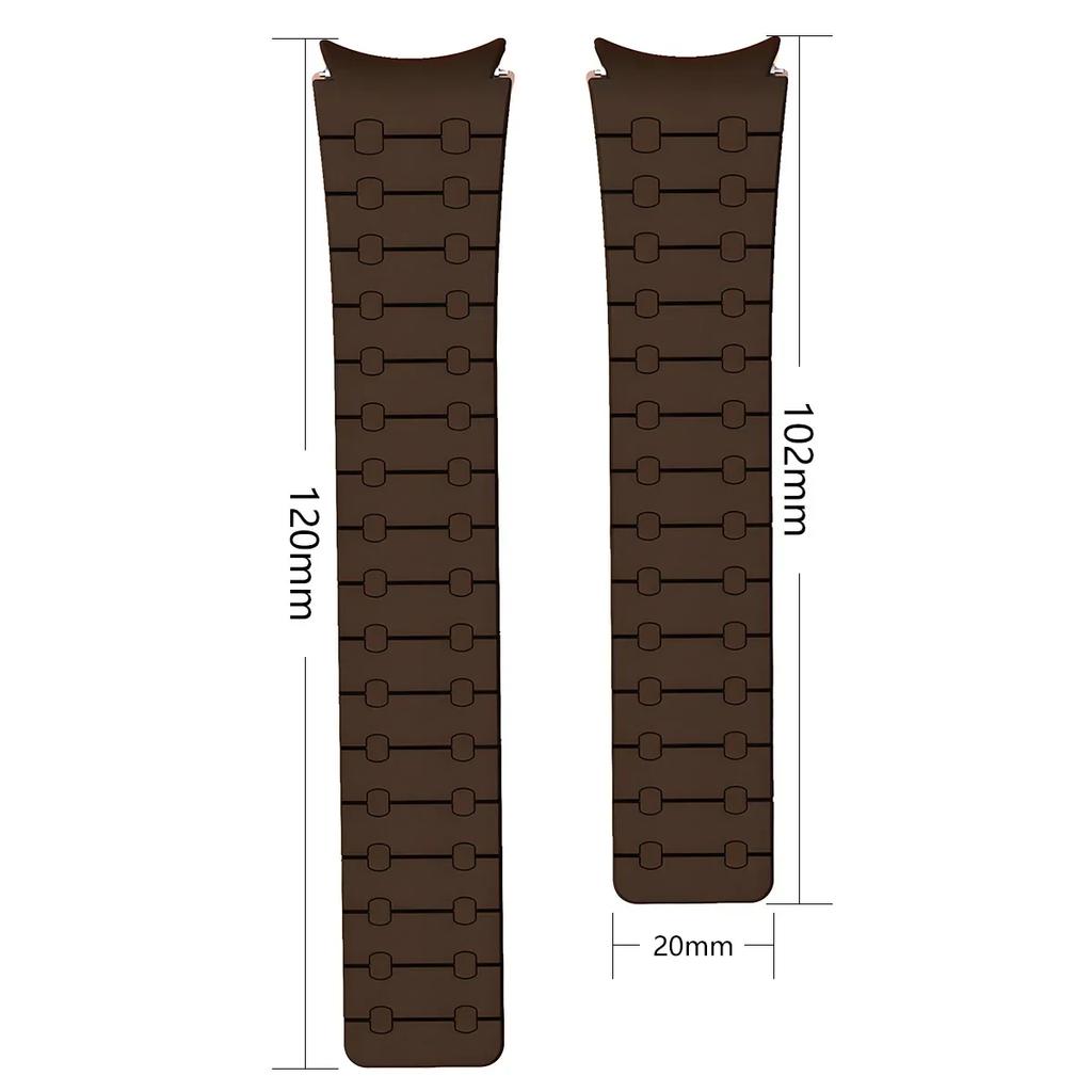 Magnetic Silicone Strap for Samsung Galaxy Watch 7 6 5 4 44 40mm 6Classic 43mm 47mm No Gaps Sports Bracelet for Galaxy 5Pro 45mm